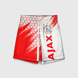 Шорты детские FC AJAX AMSTERDAM ФК АЯКС, цвет: 3D-принт