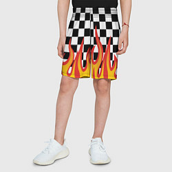 Шорты детские ОГОНЬ УЗОР PATTERN, цвет: 3D-принт — фото 2