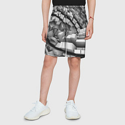 Шорты детские Геометрическая объёмная абстракция, цвет: 3D-принт — фото 2
