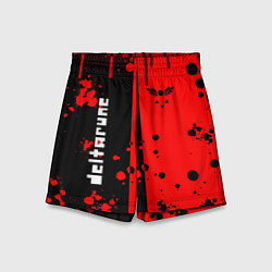 Детские шорты Deltarune black & red