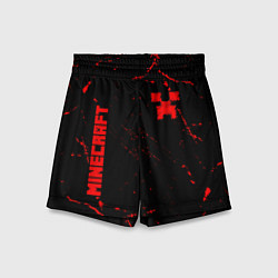 Шорты детские МАЙНКРАФТ Минимал, цвет: 3D-принт