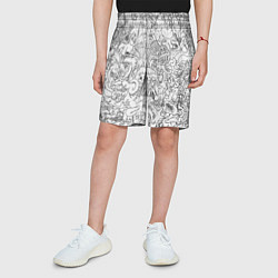 Шорты детские Раскрась - одежду, цвет: 3D-принт — фото 2