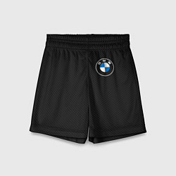 Шорты детские BMW LOGO CARBON ЧЕРНЫЙ КАРБОН, цвет: 3D-принт