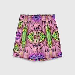 Детские шорты Зеленый изумруд мозаика