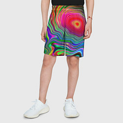 Шорты детские Expressive pattern Neon, цвет: 3D-принт — фото 2