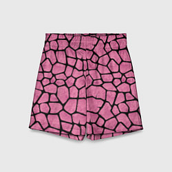 Шорты детские Шерсть розового жирафа, цвет: 3D-принт