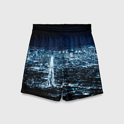 Шорты детские Ночной город night city, цвет: 3D-принт
