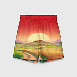 Шорты детские Дорога к солнцу, цвет: 3D-принт