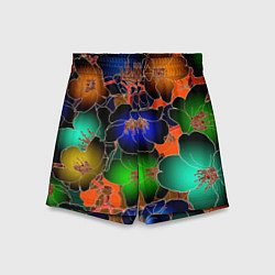 Шорты детские Vanguard floral pattern Summer night Fashion trend, цвет: 3D-принт