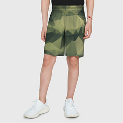 Шорты детские 3д полигоны - камуфляж, цвет: 3D-принт — фото 2