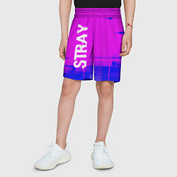 Шорты детские Stray Glitch Text Effect, цвет: 3D-принт — фото 2