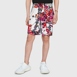 Шорты детские Живописная ветка сакуры, цвет: 3D-принт — фото 2