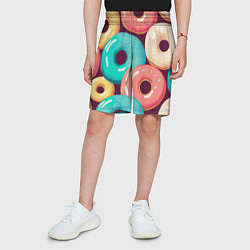 Шорты детские Пончики и только пончики, цвет: 3D-принт — фото 2