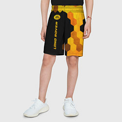 Шорты детские Land Rover - gold gradient: по-вертикали, цвет: 3D-принт — фото 2