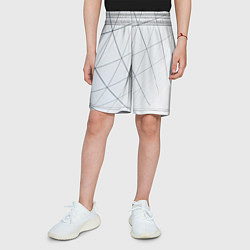 Шорты детские Геометрические сеточные линии, цвет: 3D-принт — фото 2
