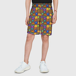 Шорты детские Stardew Valley pattern brown, цвет: 3D-принт — фото 2