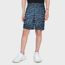 Шорты детские Текстура мятой бумаги, цвет: 3D-принт — фото 2