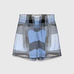 Шорты детские Абстракт мозаика графический узор, цвет: 3D-принт