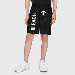 Шорты детские Bleach glitch на темном фоне: надпись, символ, цвет: 3D-принт — фото 2