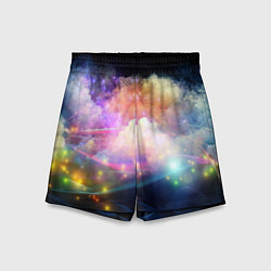Шорты детские Светящиеся точки и дым, цвет: 3D-принт