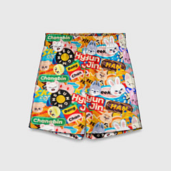 Шорты детские Skzoo stickers characters, цвет: 3D-принт