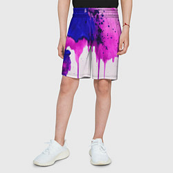Шорты детские Акварельные потеки, цвет: 3D-принт — фото 2