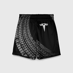 Шорты детские Tesla tire tracks, цвет: 3D-принт