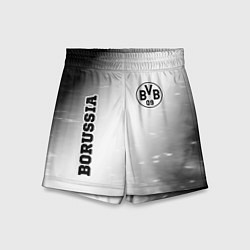 Шорты детские Borussia sport на светлом фоне: надпись, символ, цвет: 3D-принт