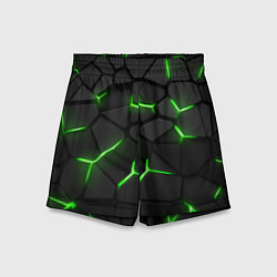 Детские шорты Green neon steel