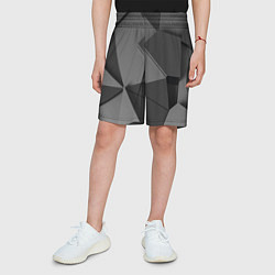 Шорты детские Серые геометрические фигуры, цвет: 3D-принт — фото 2
