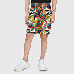 Шорты детские Эффект вышивки, цвет: 3D-принт — фото 2