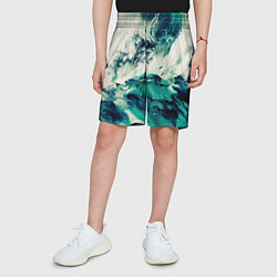 Шорты детские Всплеск воды абстракция, цвет: 3D-принт — фото 2