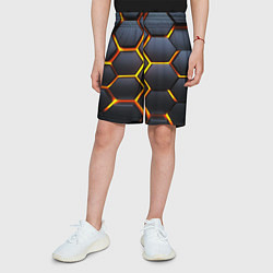 Шорты детские Плиты брони, цвет: 3D-принт — фото 2