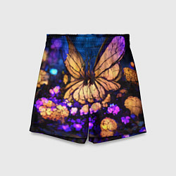 Детские шорты Цветок бабочка midjouney