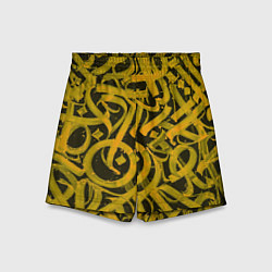 Детские шорты Gold Calligraphic