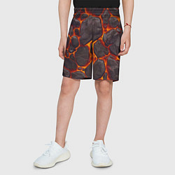Шорты детские Каменная лава, цвет: 3D-принт — фото 2