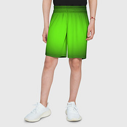 Шорты детские Кислотный зеленый с градиентом, цвет: 3D-принт — фото 2