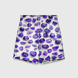 Шорты детские Россыпь аметистов, цвет: 3D-принт