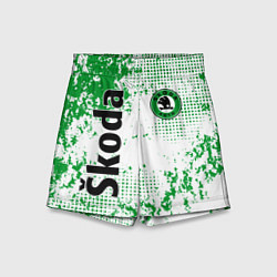 Шорты детские Skoda auto logo, цвет: 3D-принт