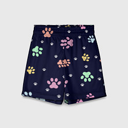 Шорты детские Лапки животных, цвет: 3D-принт