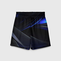 Детские шорты Black blue background
