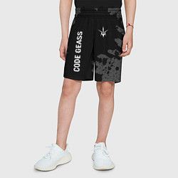 Шорты детские Code Geass glitch на темном фоне: надпись, символ, цвет: 3D-принт — фото 2