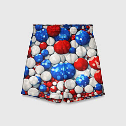 Шорты детские Шарики в цветах флага РФ, цвет: 3D-принт