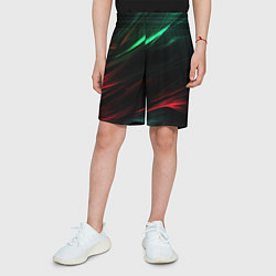 Шорты детские Dark red and green, цвет: 3D-принт — фото 2