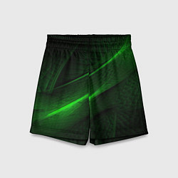 Детские шорты Green neon lines