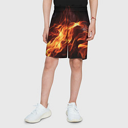 Шорты детские Огненный фон, цвет: 3D-принт — фото 2