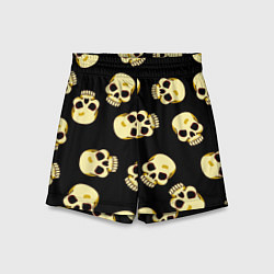 Шорты детские Черепки для хэллоуина, цвет: 3D-принт