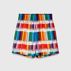 Детские шорты Яркие цветные карандаши