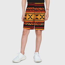 Шорты детские Узор в этническом стиле масаев, цвет: 3D-принт — фото 2