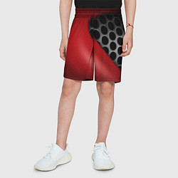 Шорты детские Абстрактный фон карбон, цвет: 3D-принт — фото 2